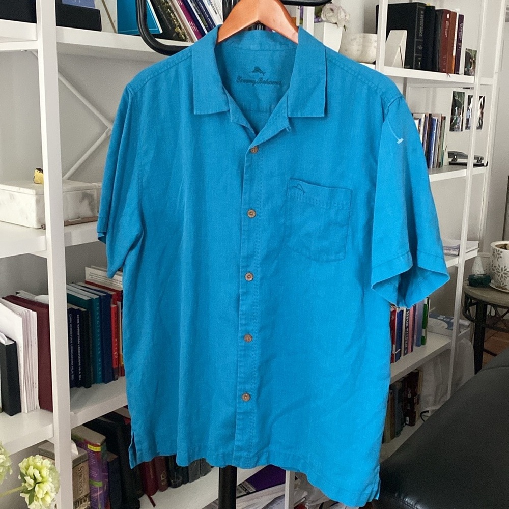 Tommy Bahama Dark Teal Casual Button Down Shirt